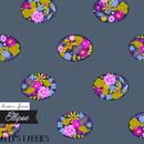 Alison Glass Ellipse, Floral Dot, Sapphire