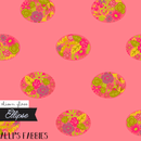 Alison Glass Ellipse, Floral Dot, Salmon