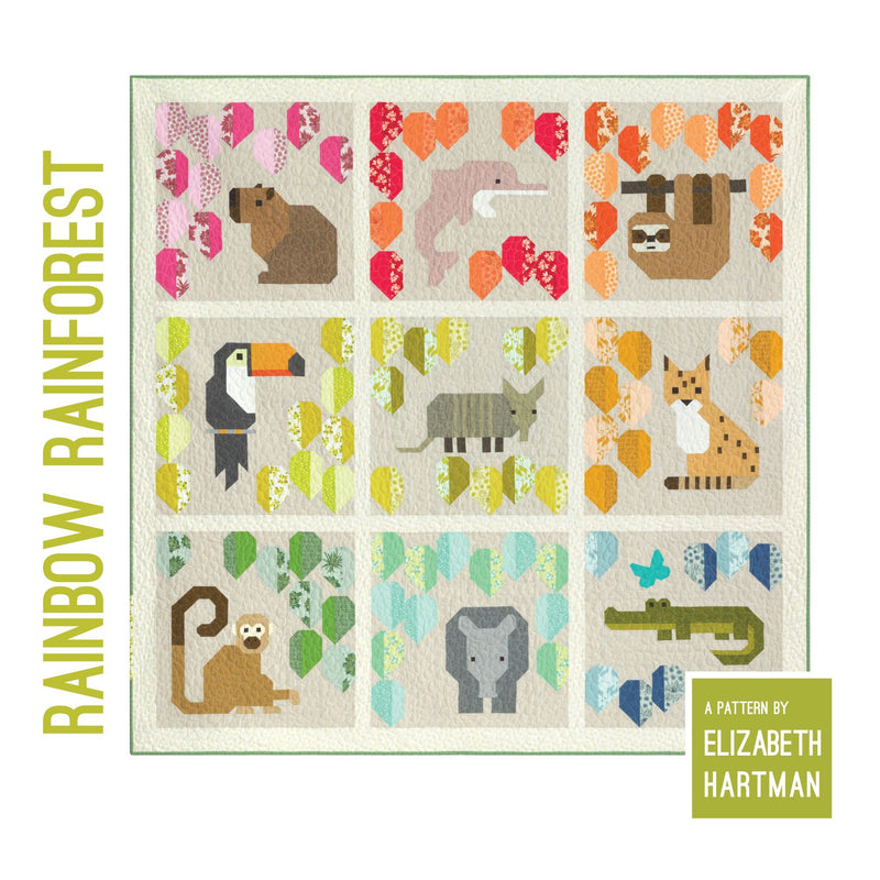 Elizabeth Heartman Rainbow Rainforest Quilt Pattern
