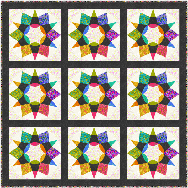 Graffiti EPP Quilt Pattern and Acrylic Template by Carl Hentsch