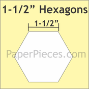 1.5" Hexi EPP Papers, 300 count
