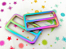 Rainbow Iridescent 1.5" Hardware, Set of 2