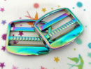Rainbow Iridescent 1.5" Hardware, Set of 2