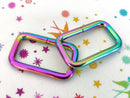 Rainbow Iridescent 1.5" Hardware, Set of 2