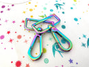 Rainbow Iridescent 1.5" Hardware, Set of 2