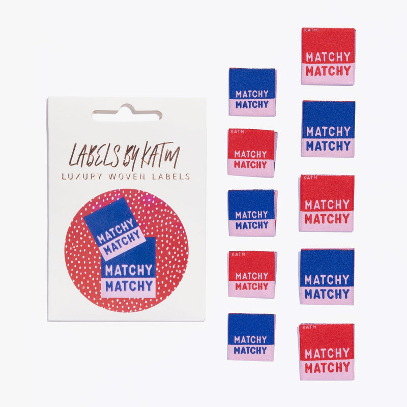 Matchy Matchy Sew-in Woven Labels, by KATM pack of 10