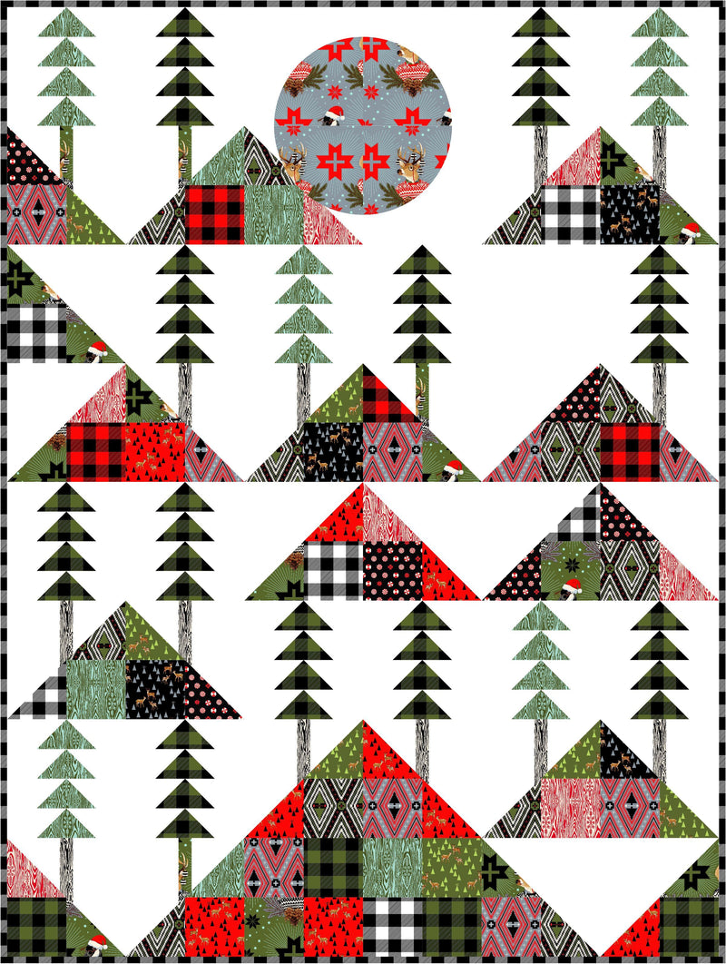 Tula Pink's Holiday Homies Mountain Lodge Flannel Quilt Kit + Thread