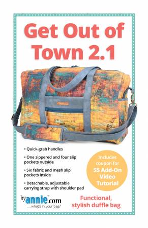 NEW! ByAnnie Get Out of Town Duffle 2.1 Pattern, Video Tutorial included. *Optional Rainbow Hardware Kit* Active