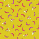 Tula Pink Monkey Wrench, Don't Slip, Mango Yellow by the Fat Quarter