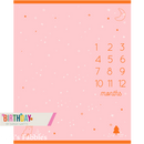 Birthday - Milestone Panel Cotton Candy, Baby Calendar