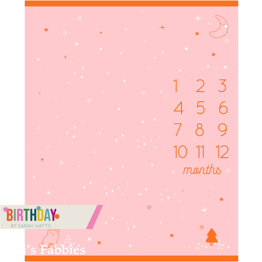 Birthday - Milestone Panel Cotton Candy, Baby Calendar