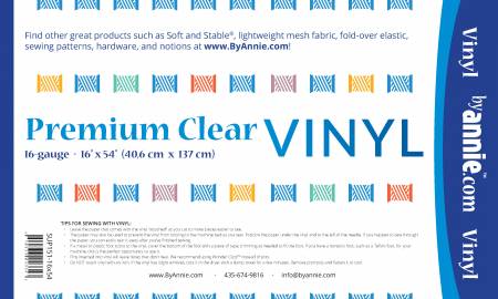 ByAnnie Premium Clear 16g Vinyl - 16in x 54in roll
