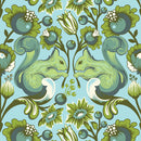 Tula Pink The Birds & the Bees, Squirrel, Pool Blue,  by the Fat Quarter
