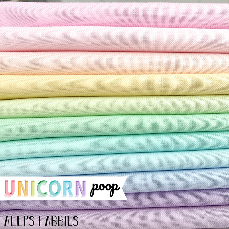 Tula Pink's Solids Unicorn Poop Bundles, choose your size!