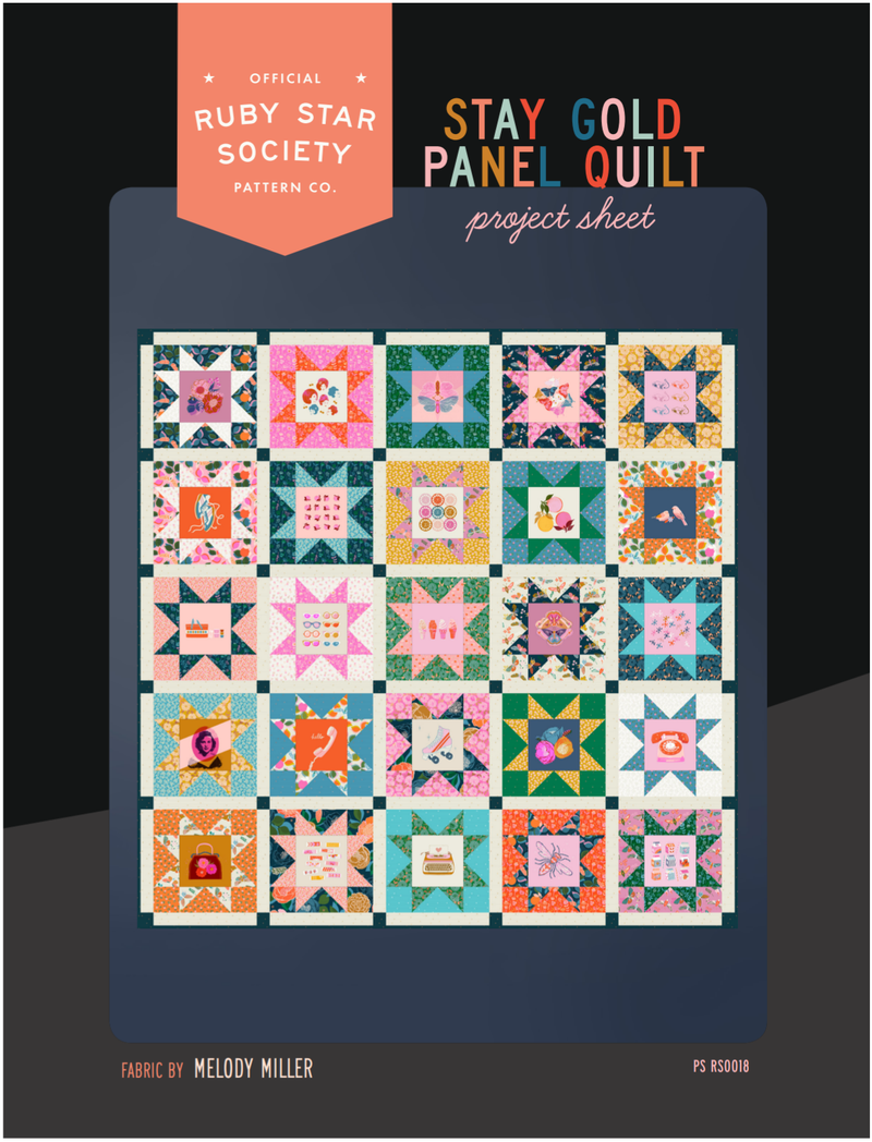 Ruby Star Society Stay Gold Panel Quilt