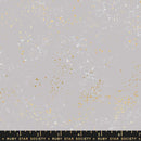 Speckled 108" Wide Quilt Backing, Gray with Metallic Gold