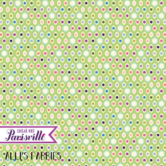 Tula Pink's Parisville Déjà Vu- Eye Drops, Mint