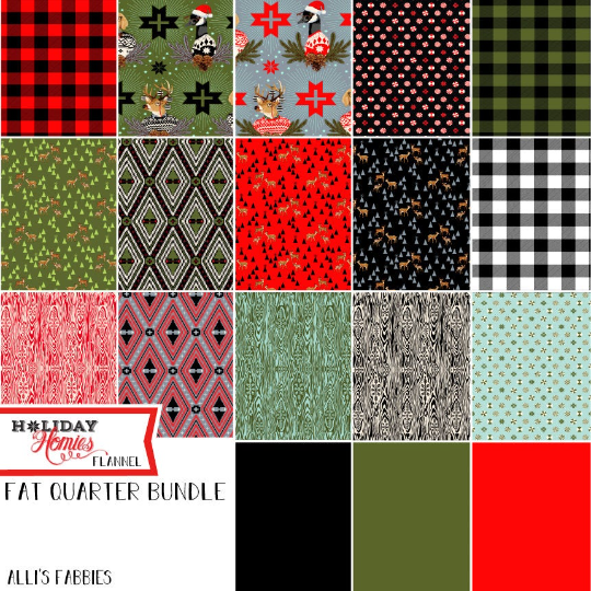 Tula Pink's Holiday Homies Flannel Fat Quarter Bundle