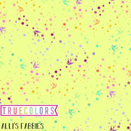 Tula Pink's True Colors - Fairy Dust, Lemon Lime