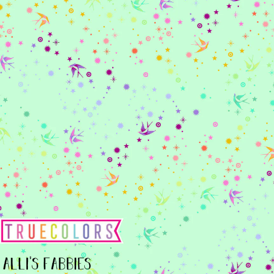 Tula Pink's True Colors - Fairy Dust, Mint