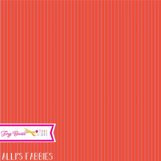 Tula Pink's Tiny True Colors, Stripe, Wildfire