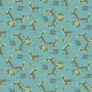 Tula Pink Acacia Butterfly Wings- Teal, by the Fat Quarter