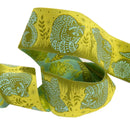 Tula Pink's Slow and Steady Ribbon Grandstand - Yellow 1.5"