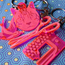 Tula Pink Collection of all 4 Keychain Designs.