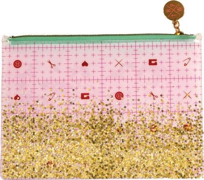 Tula Pink's Floating Glitter Measure Twice Project Bag