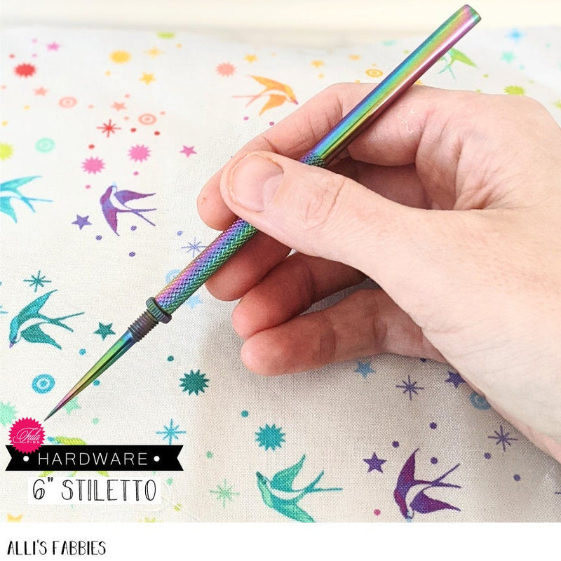 Tula Pink's 6 Inch Safety Stiletto Rainbow Tool