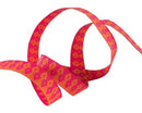 Tula Pink VIntage Wanderer Orange on Pink Ribbon, 3/8 wide, By the Yard