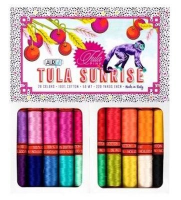 Tula Pink Sunrise Monkey Wrench Aurifil 20 Spool Collection, 50wt Cotton Thread