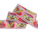 Tula Pink Curiouser  Big Tea Time Pink 1.5" Ribbon