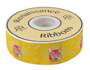 Tula Pink Curiouser Cheshire Cat Mustard 1.5" Ribbon