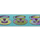 Tula Pink Curiouser Big Tea Time Blue 1.5" Ribbon
