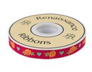 Tula Pink Curiouser Painted Roses Pink 5/8" Ribbon