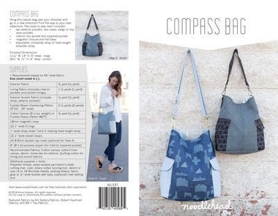 Compass Bag Sewing Pattern by Noodlehead