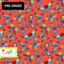 Tula Pink's Daydreamer Butterfly Kisses, Papaya