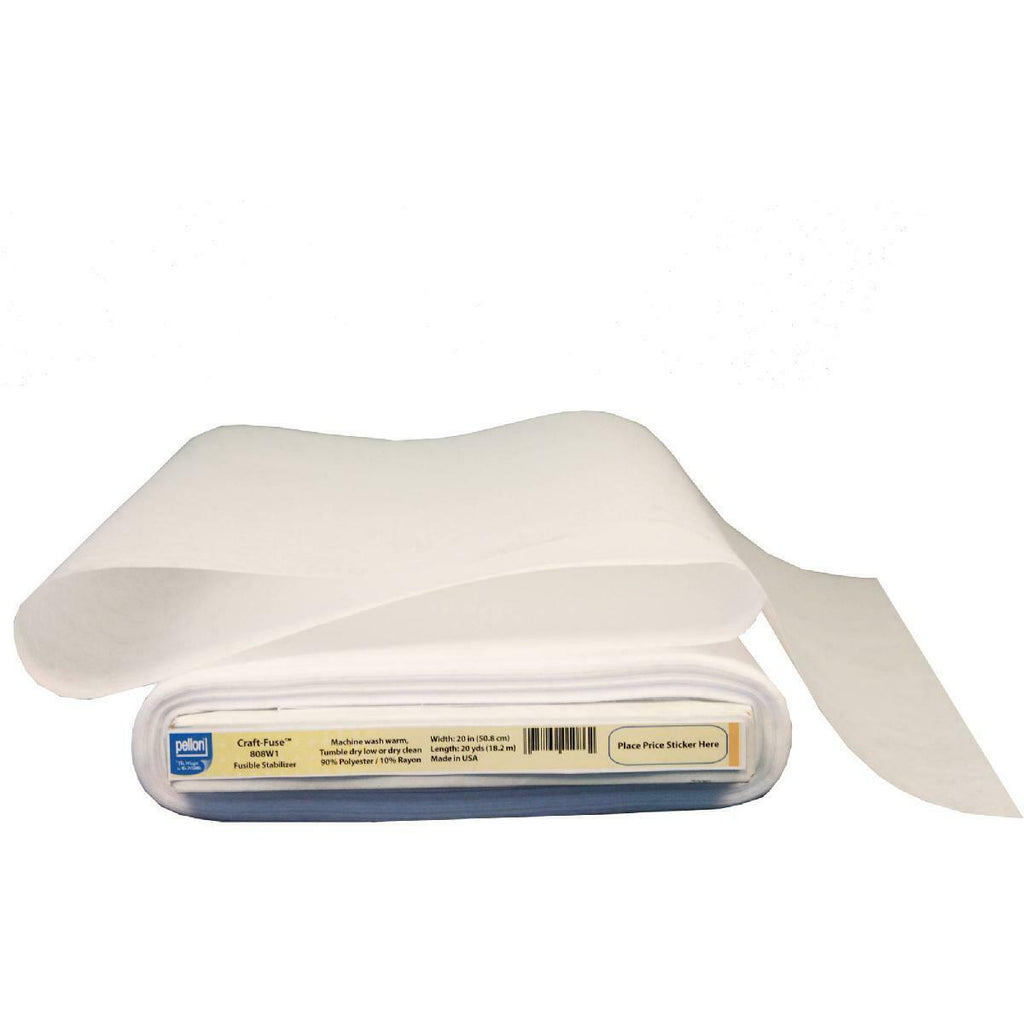 Pellon Craft-Fuse 808 Fusible Interfacing, White 20 wide