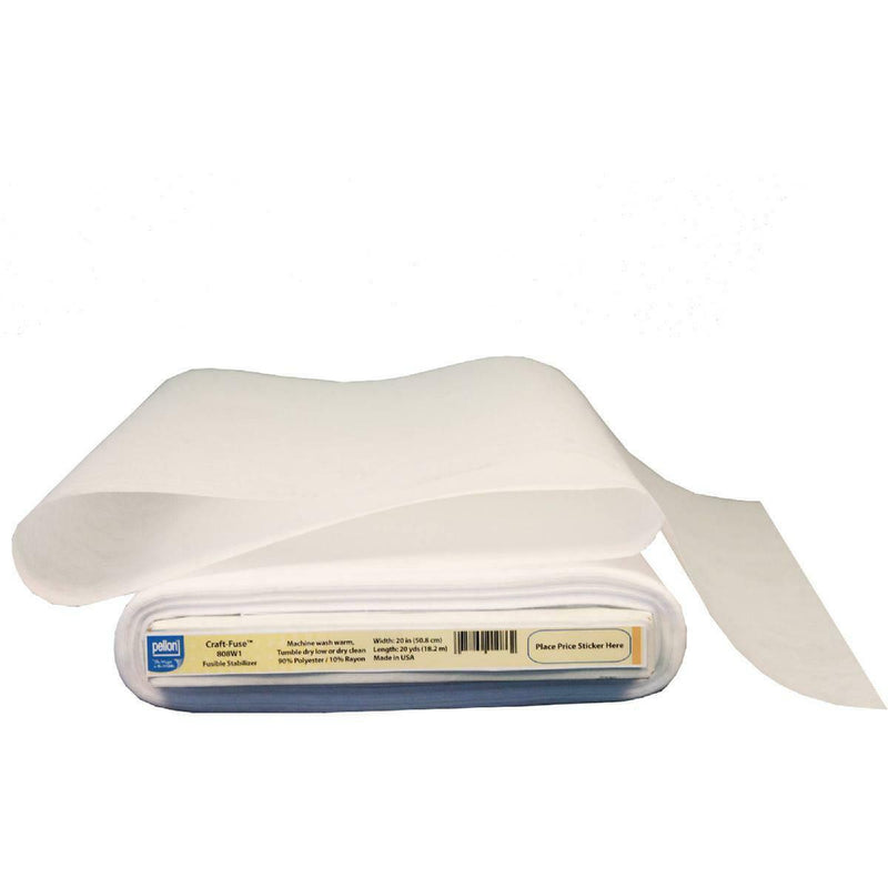 Pellon Craft-Fuse 808 Fusible Interfacing, White 20" wide