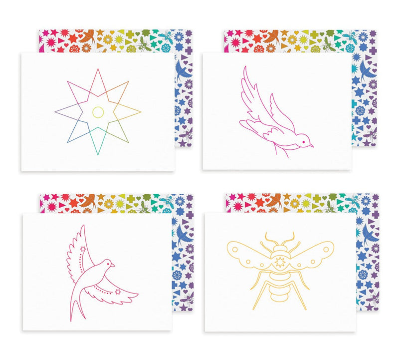 Alison Glass Seventy Six Collection Assorted Greeting Cards, Set of 8!