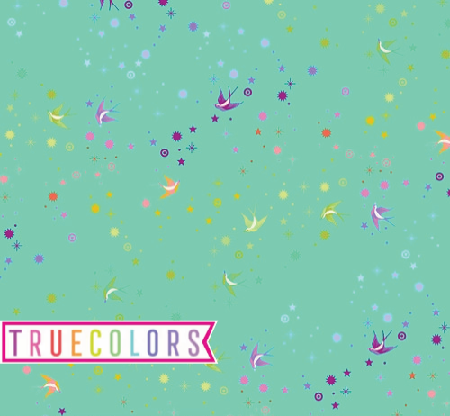 Tula Pink's True Colors - Fairy Dust, Frolic Teal