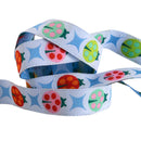 Painted Ladies on Aqua 5/8"-Glow - by the yard